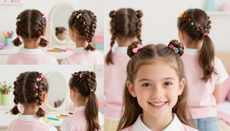 penteado para ir para escola