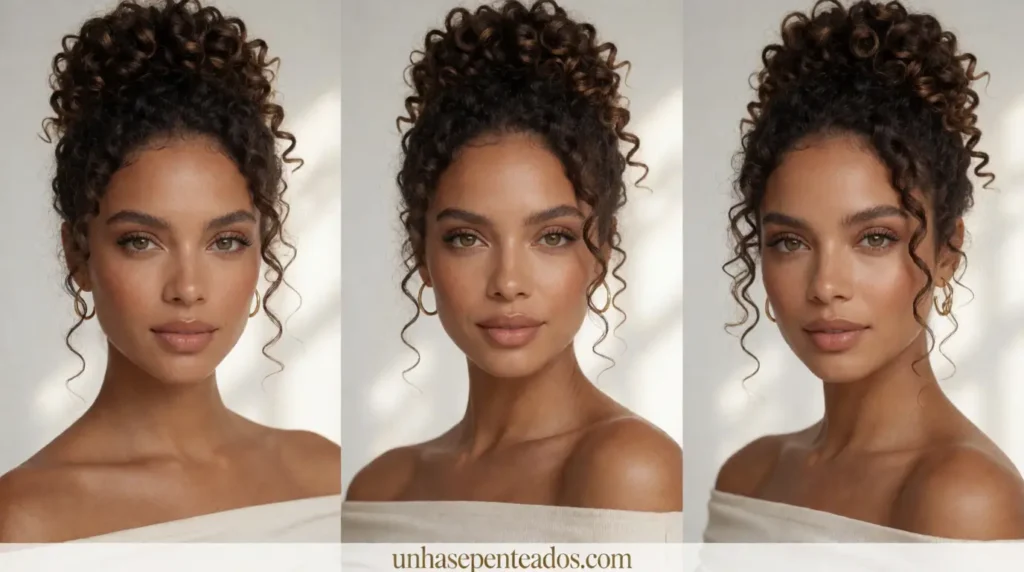 A beautifully arranged hairstyle showcasing elegant, defined curls suitable for a wedding. The focus is on a close-up of the model's hair, emphasizing the meticulous alignment of baby hairs that frame the face, giving a polished and clean appearance. The model has a radiant smile, wearing a sophisticated, modest white wedding dress adorned with delicate lace details. Soft, diffused natural lighting highlights the texture and shine of the curls, with a blurred garden backdrop of soft pastel flowers to create a romantic, airy atmosphere. The composition captures the essence of elegance and beauty in short, curly hairstyles, perfect for a special occasion.