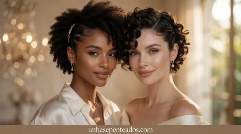 penteado cabelo curto crespo para fazer sozinha