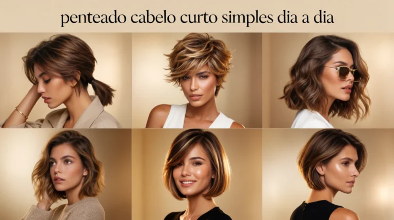 penteado cabelo curto simples dia a dia