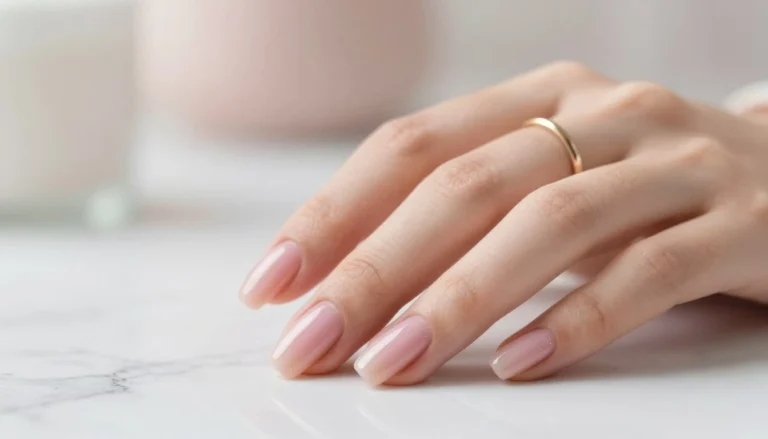 unhas claras e delicadas