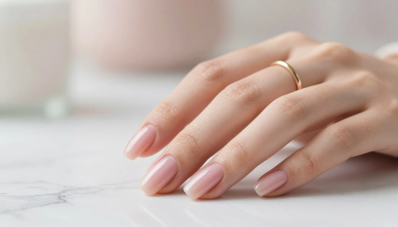 unhas claras e delicadas