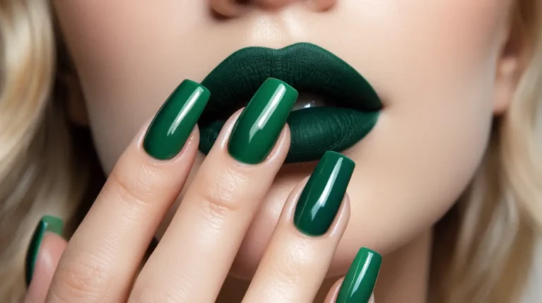 unhas verdes decoradas